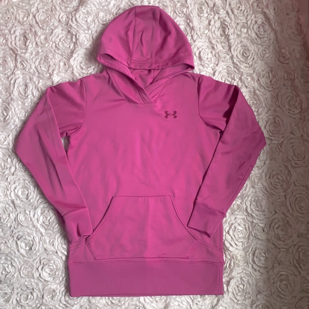 . Pink / purple Under Armour hoodie in great condition size small